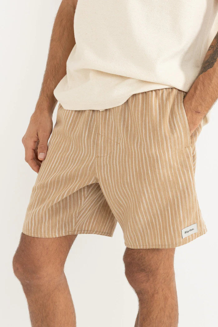 RHYTHM JACQUARD LINEN JAM - SAND STRIPE