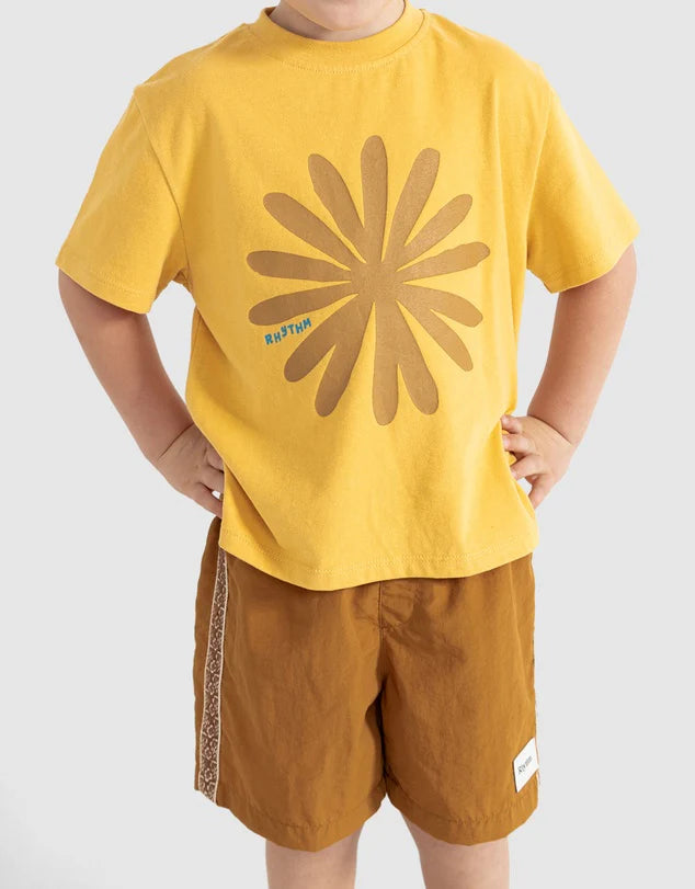 RHYTHM KIDS SUN RA SS T-SHIRT - YELLOW
