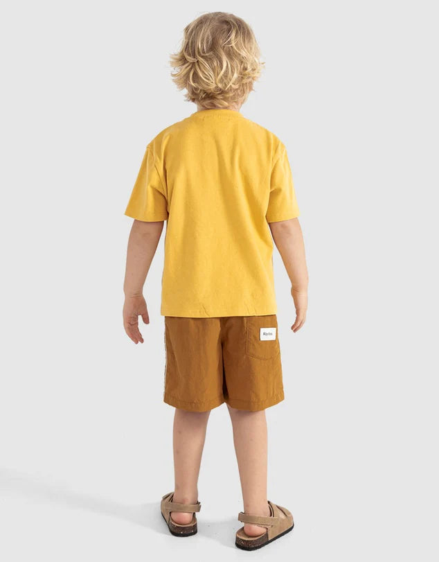 RHYTHM KIDS SUN RA SS T-SHIRT - YELLOW