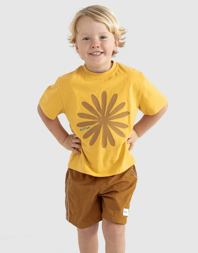 RHYTHM KIDS SUN RA SS T-SHIRT - YELLOW