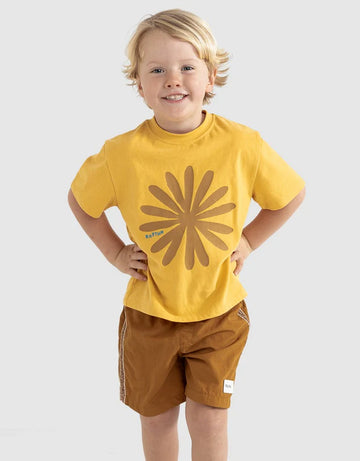 RHYTHM KIDS SUN RA SS T-SHIRT - YELLOW