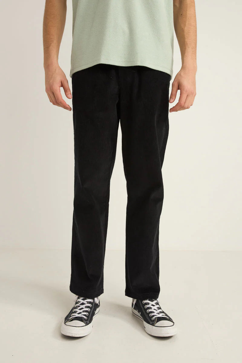 RHYTHM MENS CORD JAM PANT - BLACK