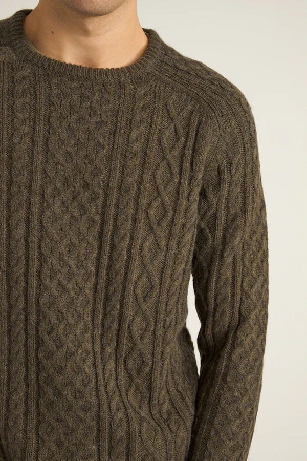 RHYTHM MOHAIR FISHERMANS KNIT - FATIGUE