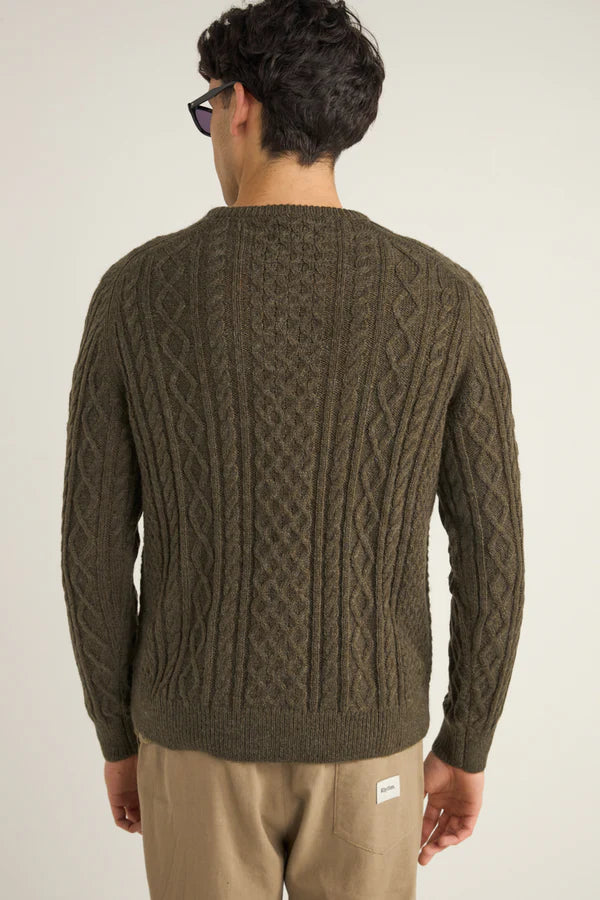 RHYTHM MOHAIR FISHERMANS KNIT - FATIGUE