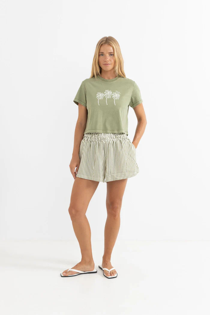 RHYTHM PALMS CROP CREW TEE - PALM