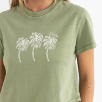 RHYTHM PALMS CROP CREW TEE - PALM
