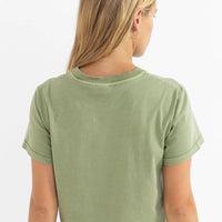 RHYTHM PALMS CROP CREW TEE - PALM