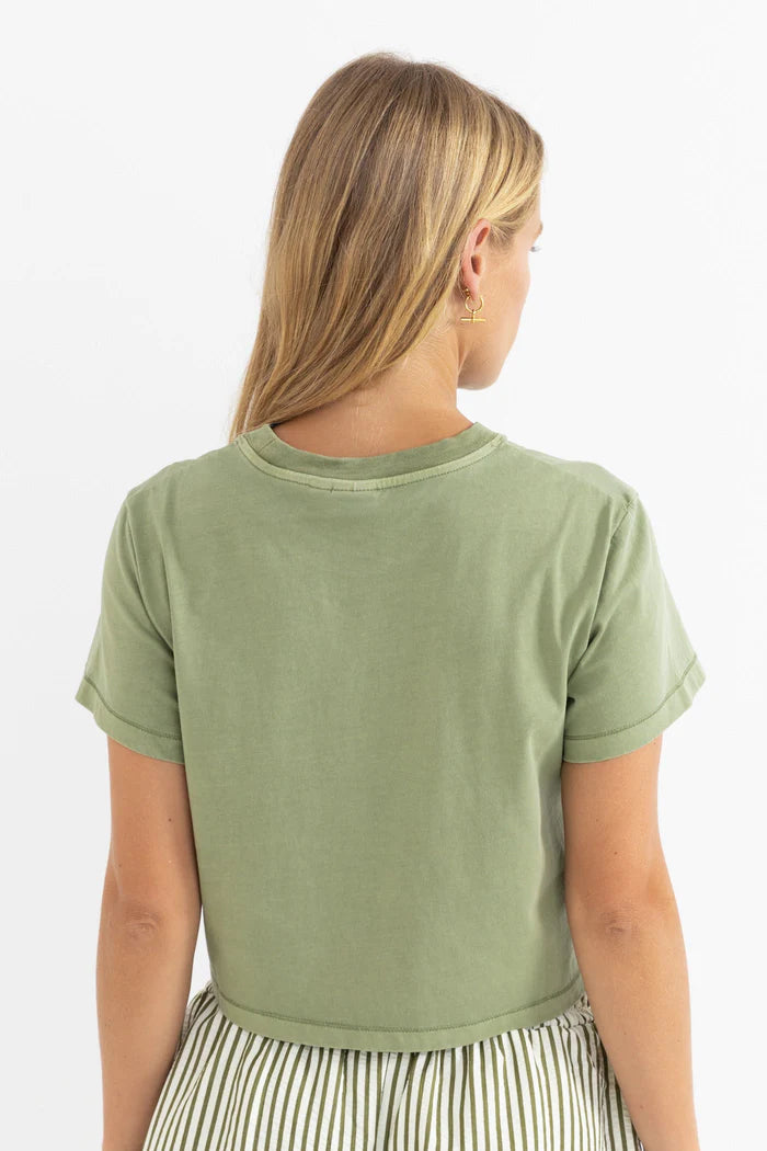 RHYTHM PALMS CROP CREW TEE - PALM