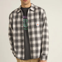 RHYTHM PLAID LS FLANNEL SHIRT - ASH