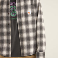 RHYTHM PLAID LS FLANNEL SHIRT - ASH