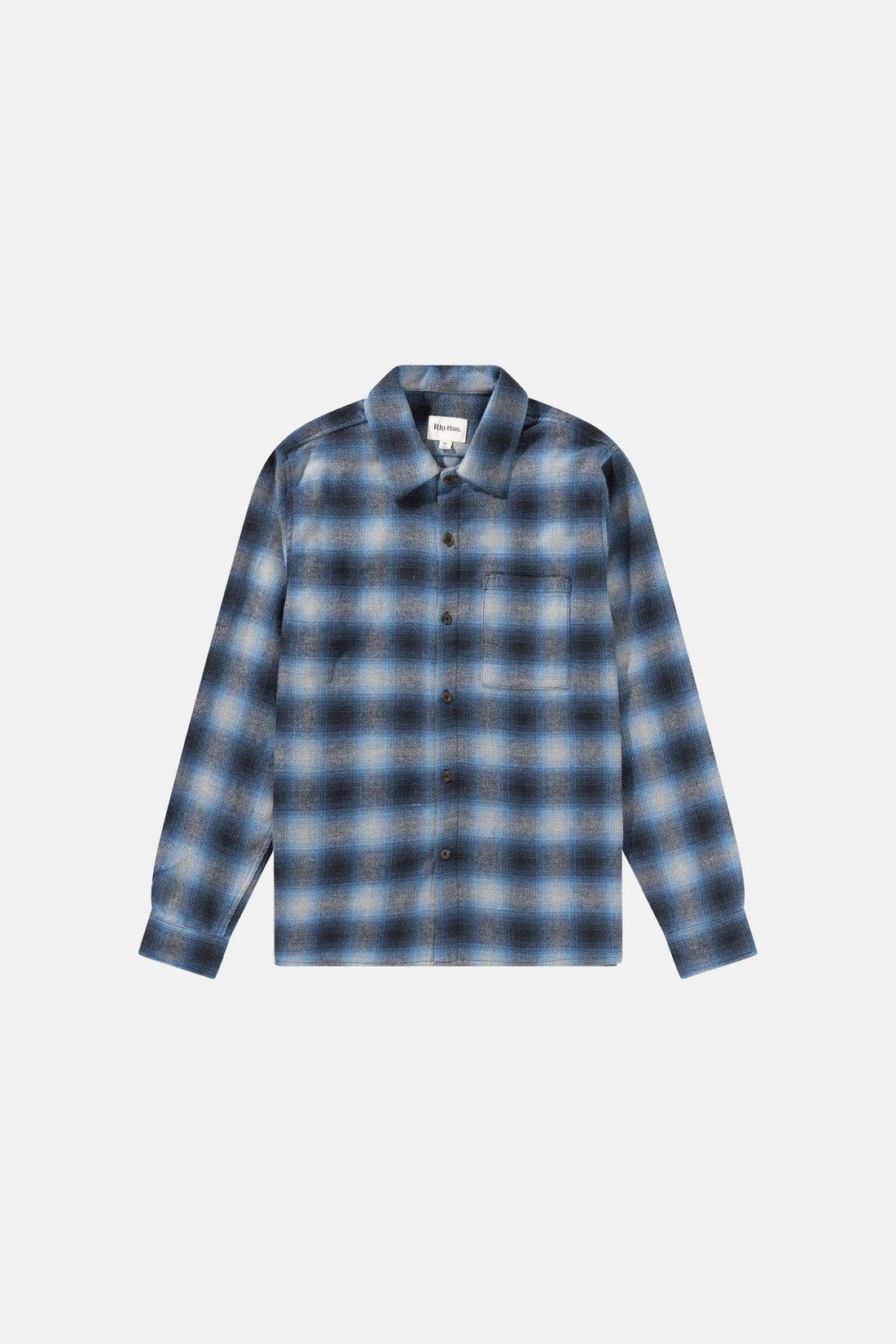 RHYTHM PLAID LS FLANNEL SHIRT - BLUE