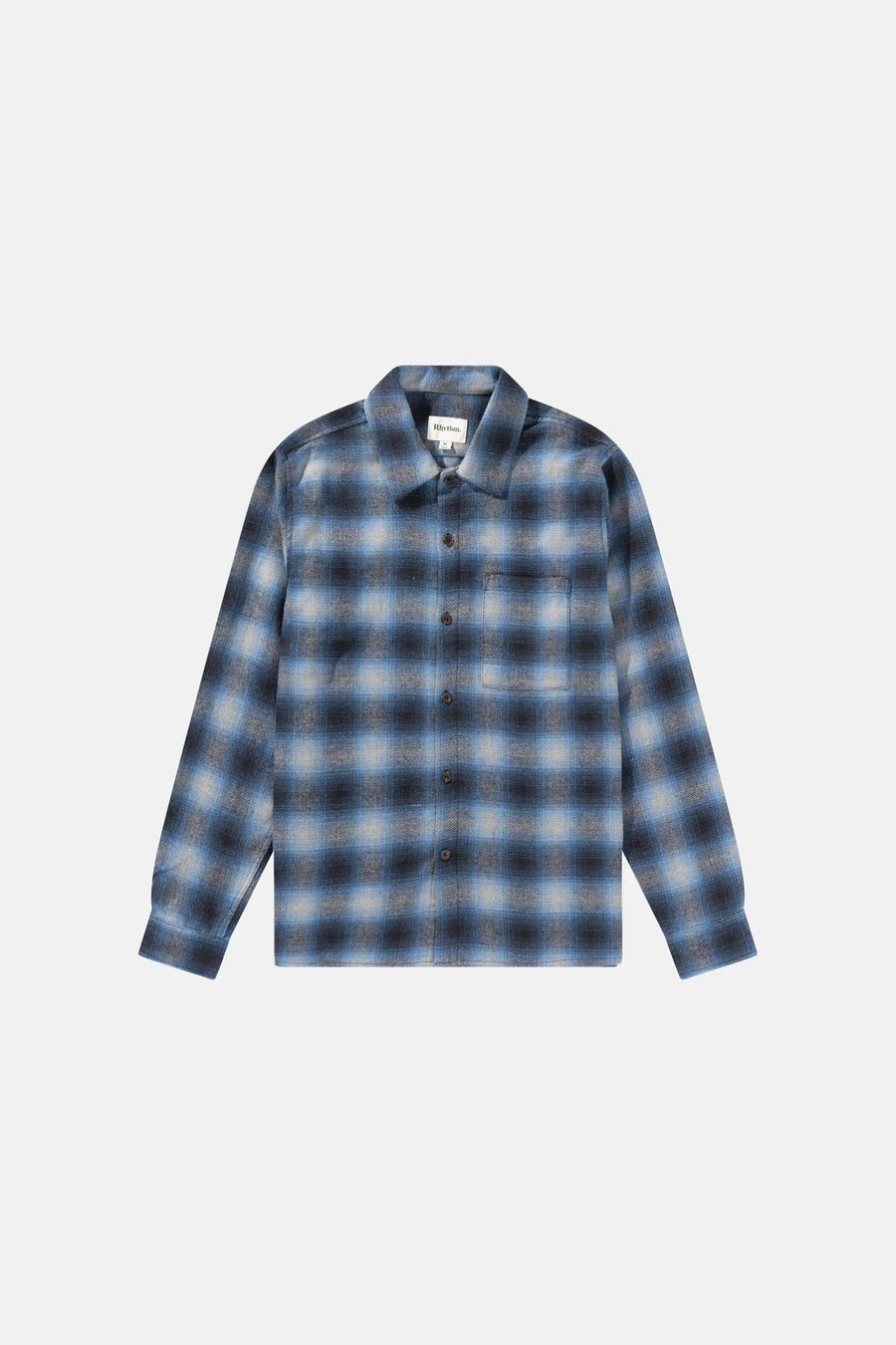 RHYTHM PLAID LS FLANNEL SHIRT - BLUE