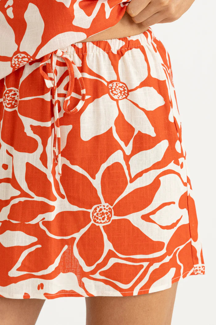 RHYTHM POPPY MINI SKIRT - RED