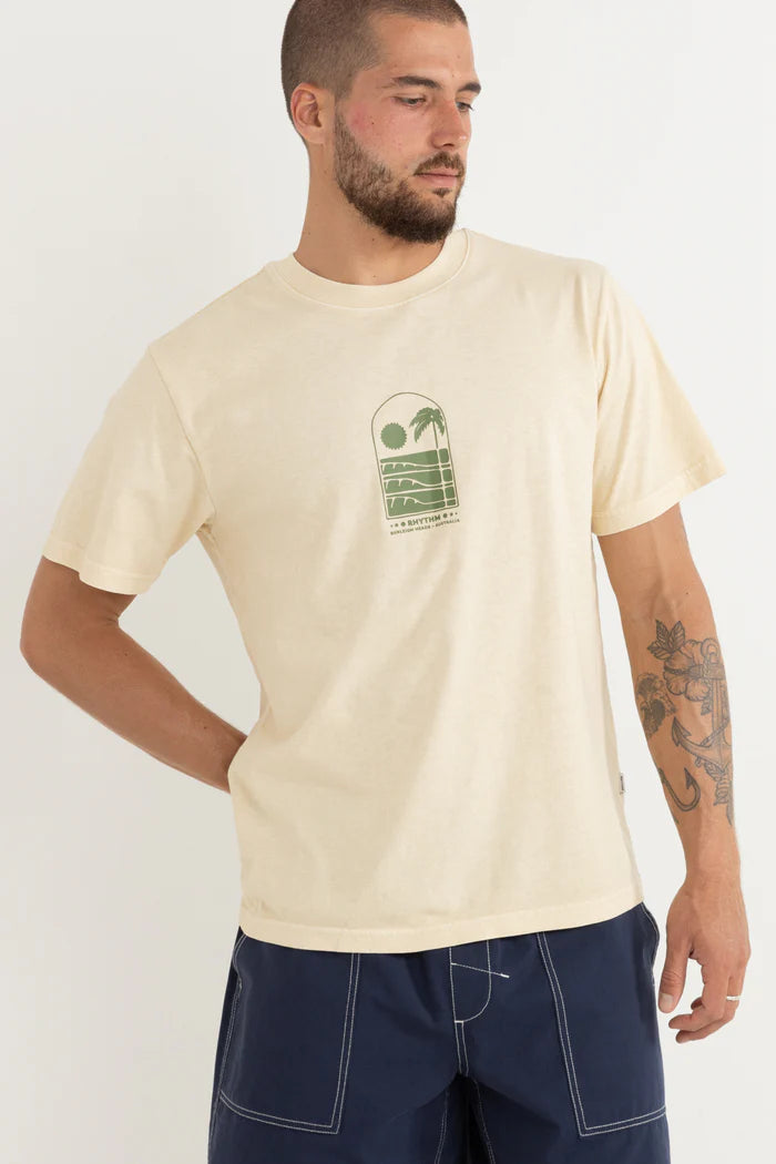 RHYTHM PORTAL VINTAGE TEE - NATURAL
