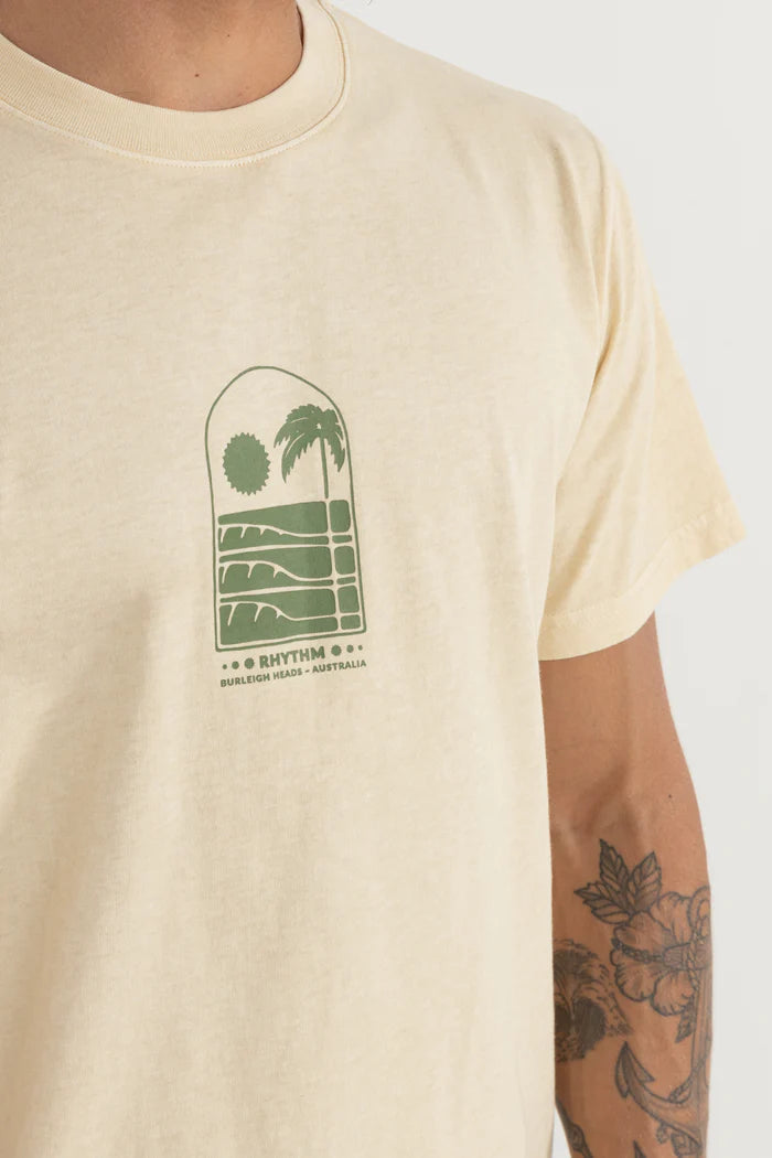 RHYTHM PORTAL VINTAGE TEE - NATURAL