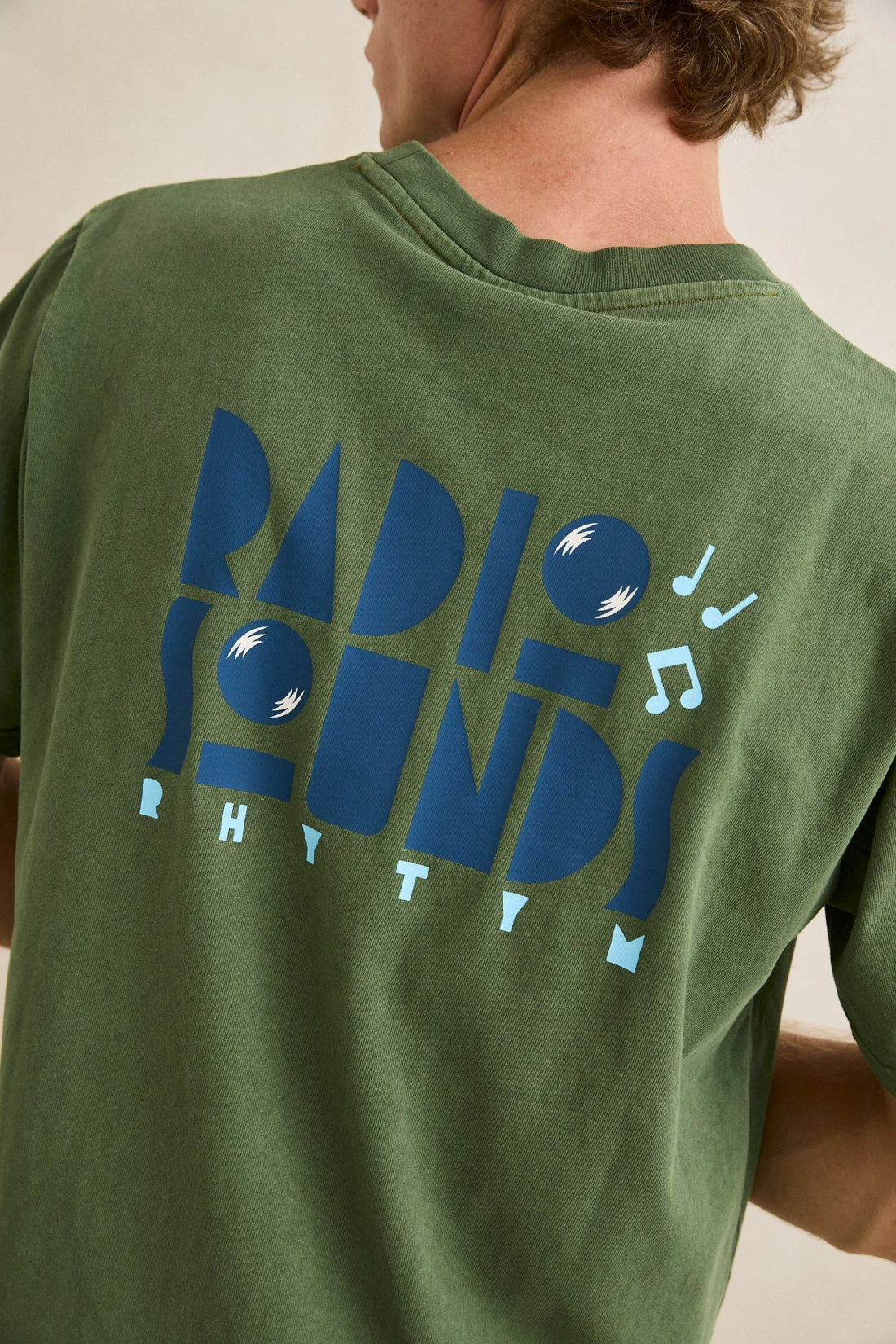 RHYTHM RADIO SOUNDS VINTAGE SHORT SLEEVED SHIRT - DILL