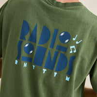 RHYTHM RADIO SOUNDS VINTAGE SHORT SLEEVED SHIRT - DILL