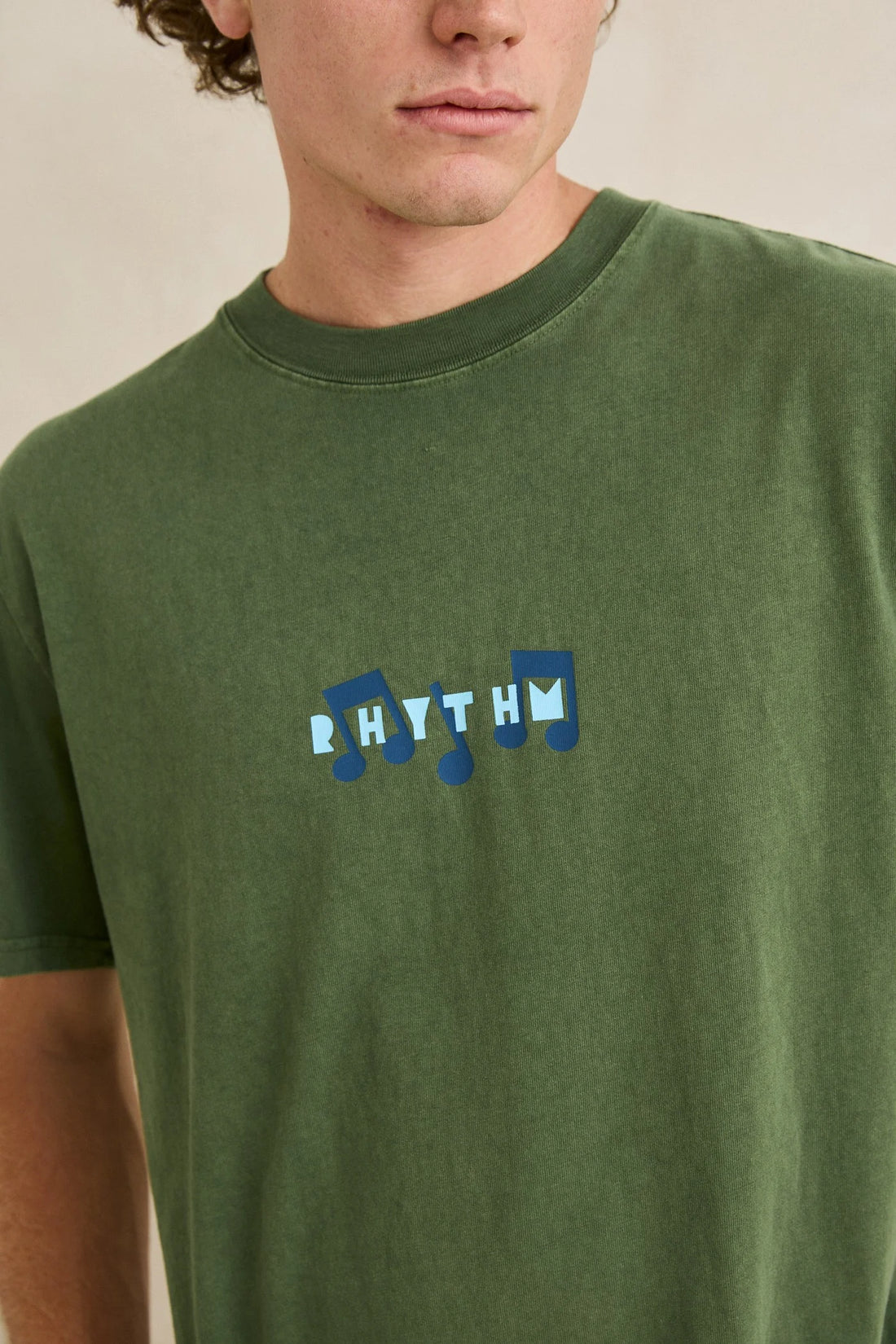 RHYTHM RADIO SOUNDS VINTAGE SHORT SLEEVED SHIRT - DILL