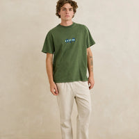 RHYTHM RADIO SOUNDS VINTAGE SHORT SLEEVED SHIRT - DILL