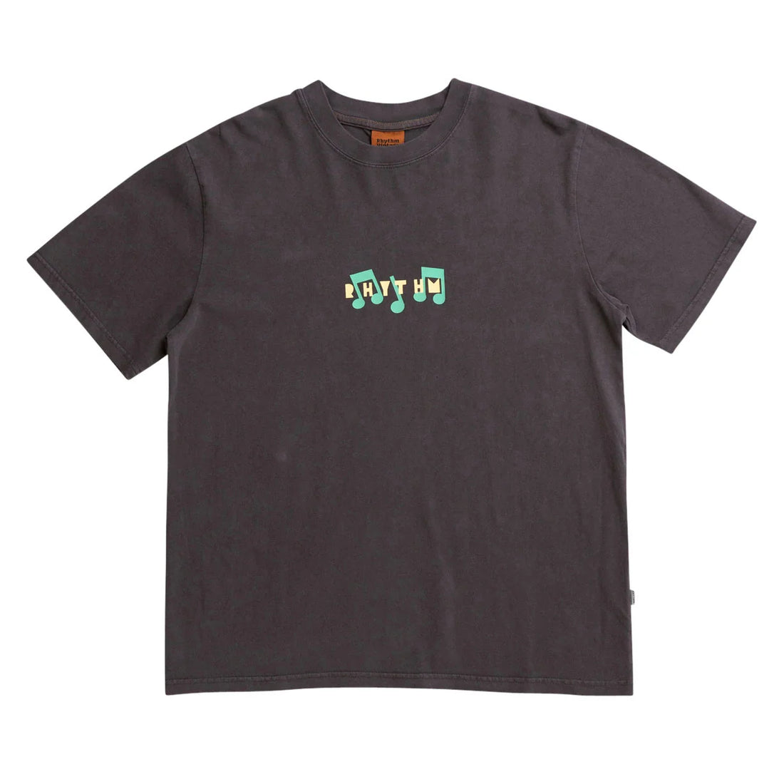 RHYTHM RADIO SOUNDS VINTAGE SHORT SLEEVE T-SHIRT - VINTAGE BLACK/BROWN