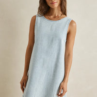 RHYTHM RILEY DENIM MINI DRESS - LIGHT WASH
