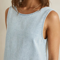 RHYTHM RILEY DENIM MINI DRESS - LIGHT WASH