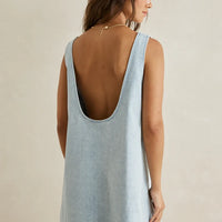 RHYTHM RILEY DENIM MINI DRESS - LIGHT WASH