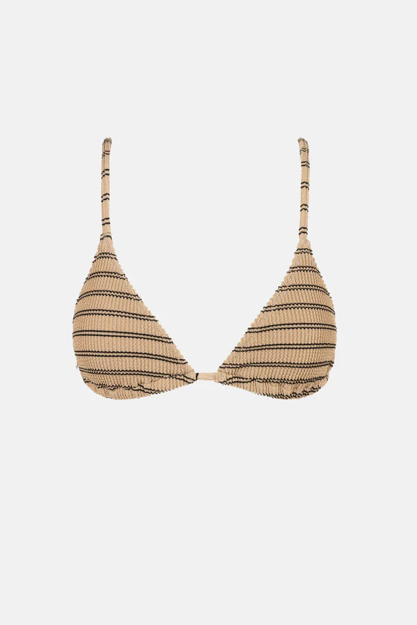 RHYTHM SOL STRIPE SLIDE TRI TOP - BLACK