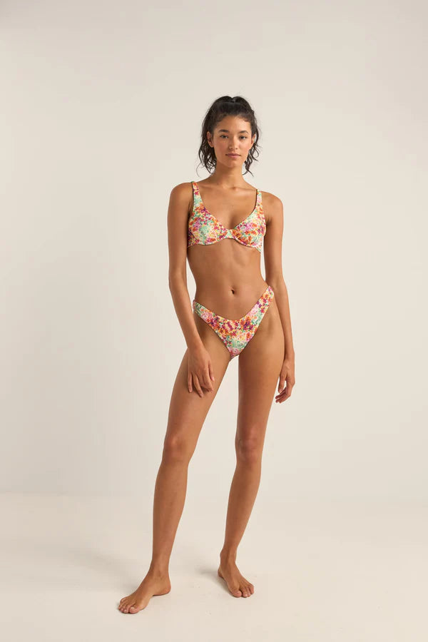RHYTHM SIERRA FLORAL HI CUT PANT- ORANGE