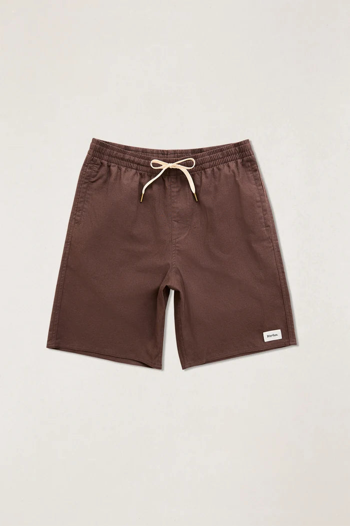 RHYTHM TEXTURED LINEN JAM - CHOCOLATE