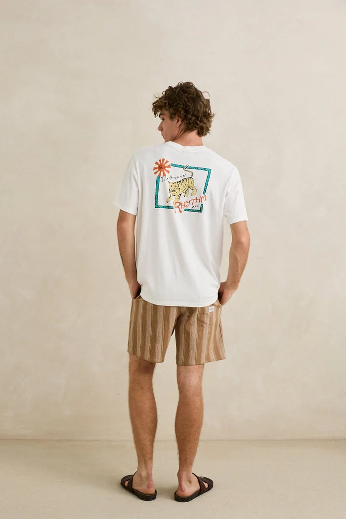 RHYTHM TIGER VINTAGE SHORT SLEEVE SHIRT - VINTAGE WHITE