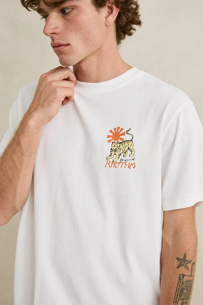 RHYTHM TIGER VINTAGE SHORT SLEEVE SHIRT - VINTAGE WHITE
