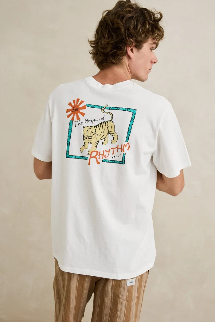 RHYTHM TIGER VINTAGE SHORT SLEEVE SHIRT - VINTAGE WHITE