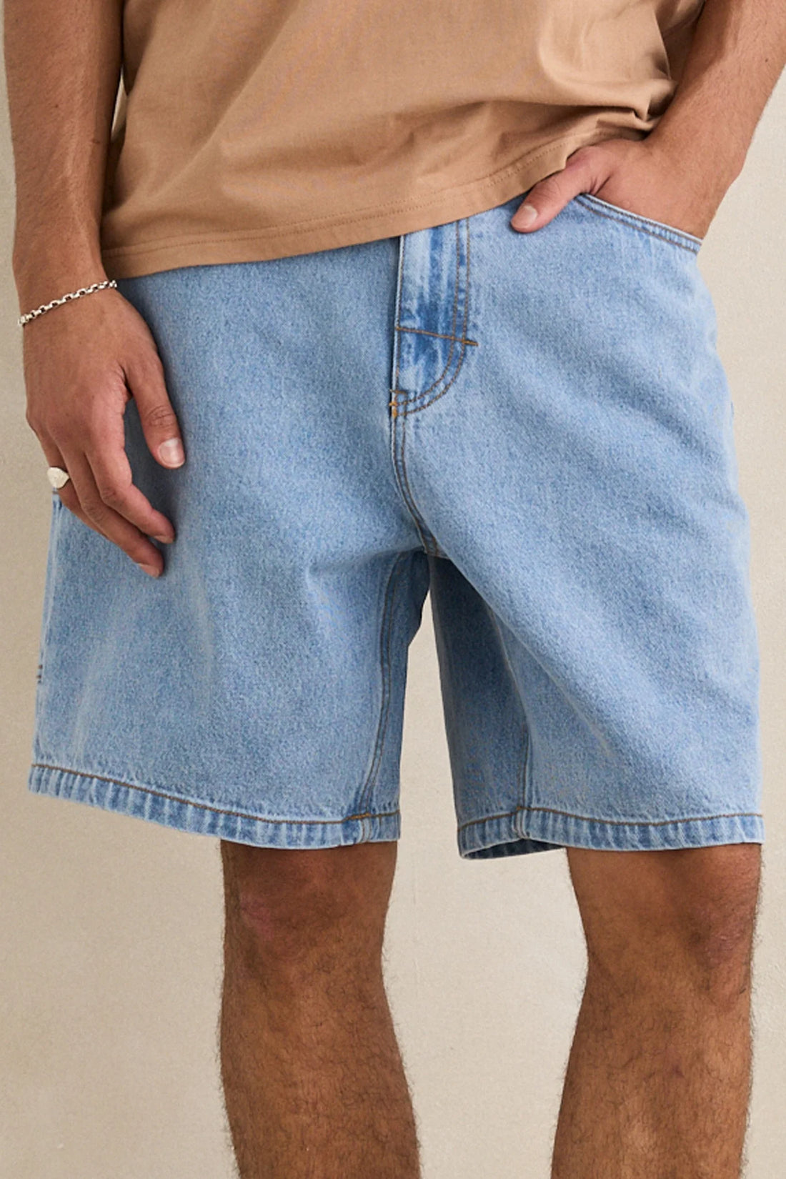 RHYTHM TOBY DENIM SHORT - STONE WASH