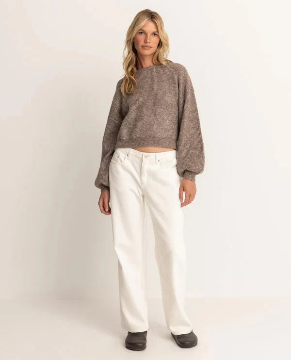 RHYTHM WOMENS QUINN KNIT JUMPER - OATMEAL