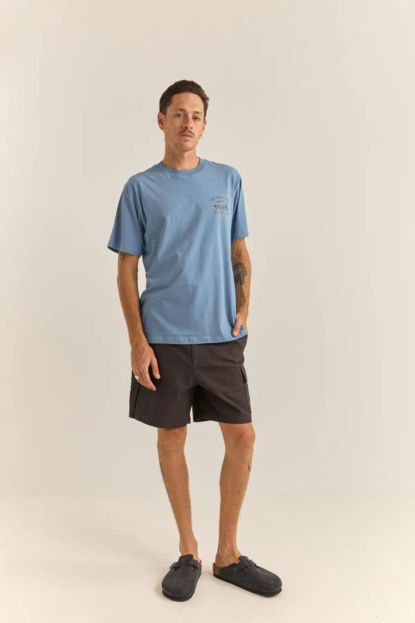 WORN PATH SHORT SLEEVE TEE - SEA BLUE