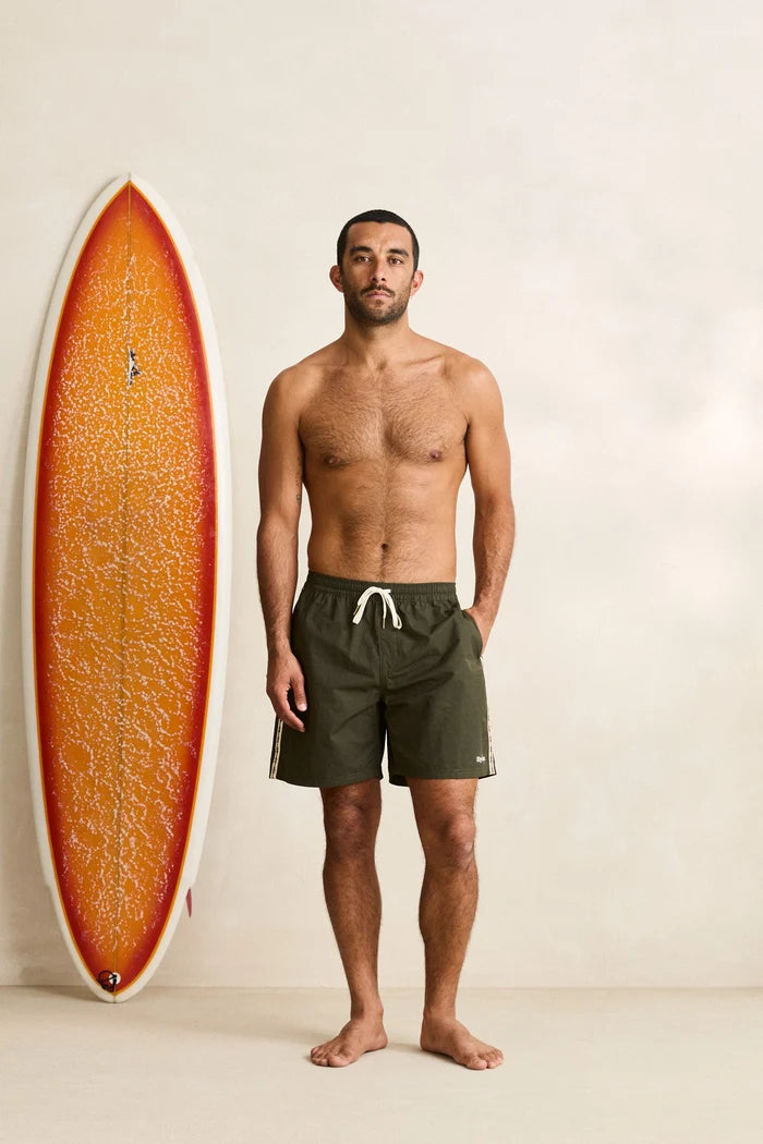 RHYTHM WOVEN TAPE BEACH SHORT - OLIVE