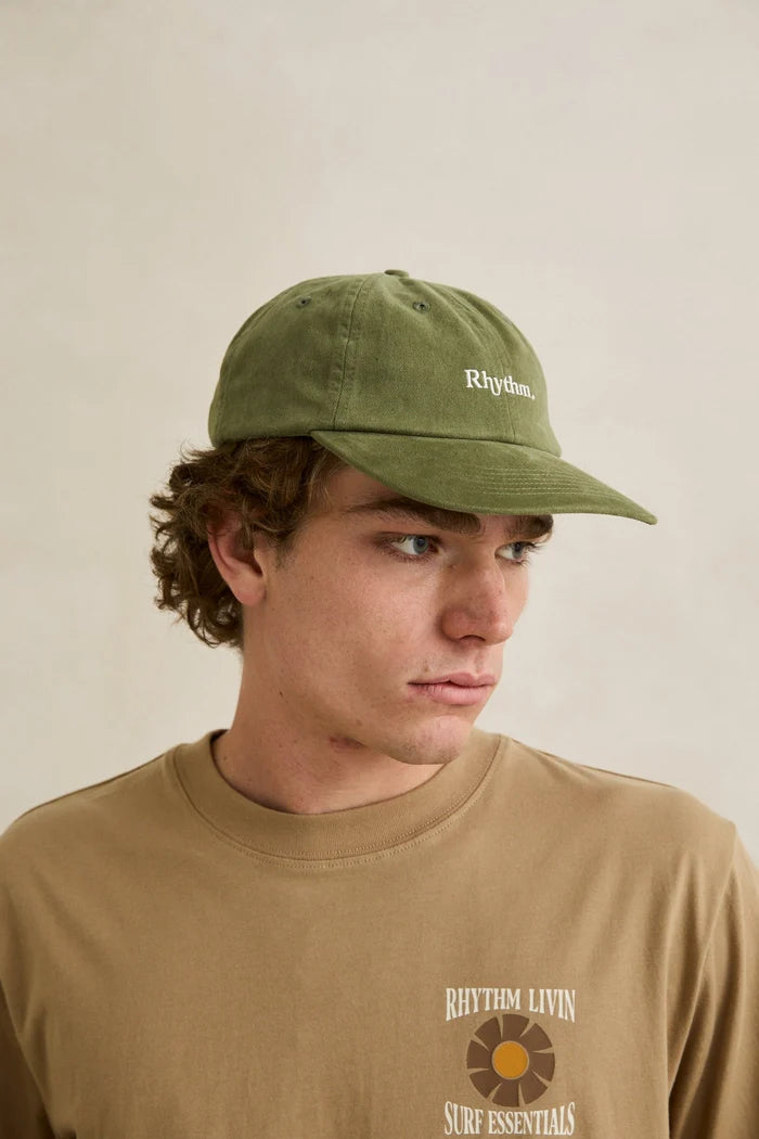 RHYTHM ESSENTIAL BRUSHED TWILL CAP - DILL