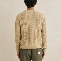 RHYTHM MENS MOHAIR FISHERMANS KNIT - SAND