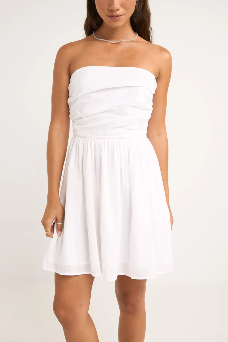 RHYTHM MILA MINI DRESS- WHITE