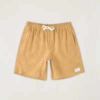 RHYTHM TEXTURED LINEN JAM SHORT -TABACOO