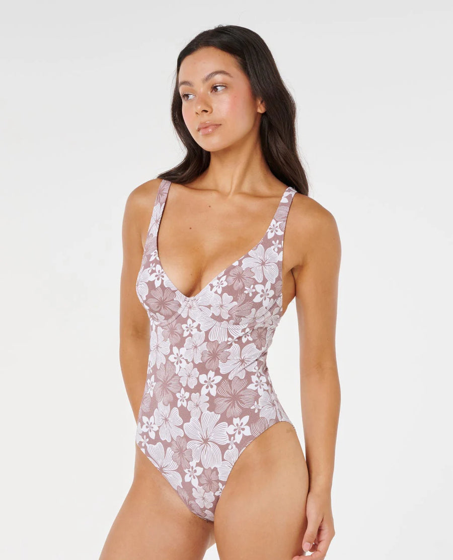 RIP CURL ALOHA STATE D-DD ONE PIECE - BROWN