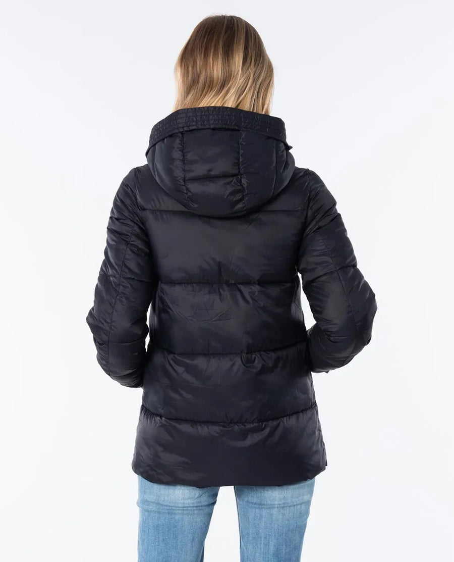RIP CURL WOMENS ANTI-SERIES INSULATED PUFFER JACKET - BLACK