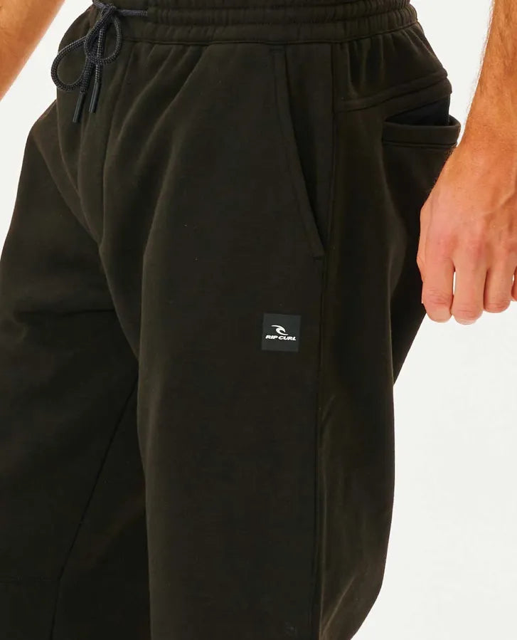 RIP CURL ANTI SERIES DEPARTED TRACK PANT - BLACK