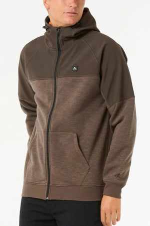 RIP CURL ANTI SERIES VIRAL ZIP THRU - DEEP ROCK
