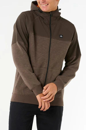 RIP CURL ANTI SERIES VIRAL ZIP THRU - DEEP ROCK