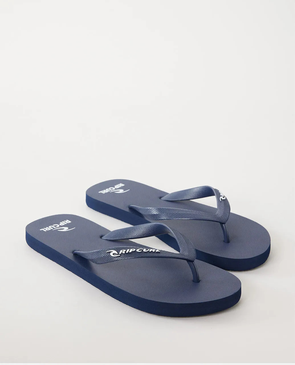 RIP CURL BRAND LOGO BLOOM OPEN TOE THONG - NAVY