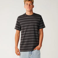 RIP CURL CLASSIC SURF STRIPE TEE - WASHED BLACK