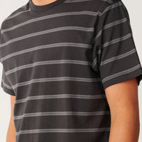 RIP CURL CLASSIC SURF STRIPE TEE - WASHED BLACK