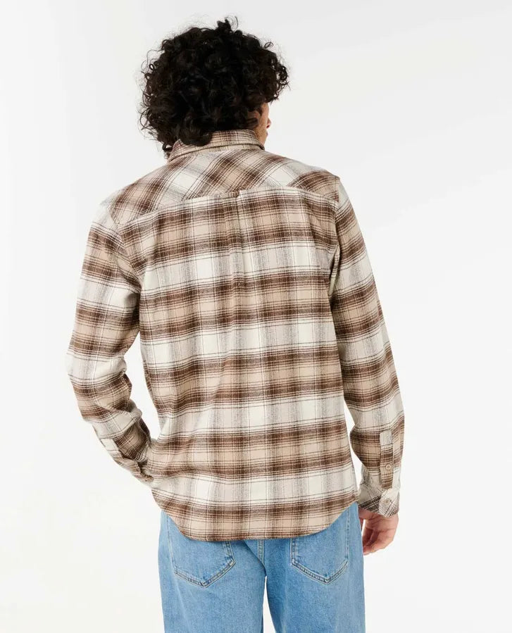 RIP CURL COUNT FLANNEL SHIRT - COFFEE